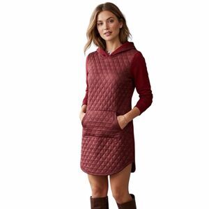 Fashion Nova Burgundy Mini Dress/Hoodie Size S